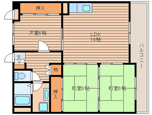 サン・ビィーム吉塚の物件間取画像